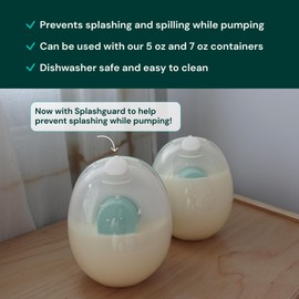 Willow Go - Reusable Breast Milk Containers with NEW & Improved Splash Guard - Holds 5 oz. Per Container - Breastfeeding Essential for The Willow Go Wearable Breast Pump, Hands Free Breast Pump - 2pk
