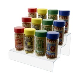 Marketing Holders 3 Tier Riser Stairway Clear Throne Pedestal Showcase Display Collectible Trinket Show Case Food Restaurant Retail Display Riser Multi Tier Clear Acrylic Business Stand Pack of 1