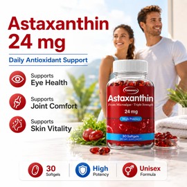 Astaxanthin 24mg Softgels for Daily Wellness – Antioxidant Support for Eyes, Skin & Active Lifestyles