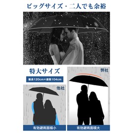 SC-7 Folding Umbrella, 2025 Edition, Ultra Large Size, 10 Ribs, Reflective Tape, One-Touch, Automatic Opening/Closing, Windproof, Folding Umbrella, Men's, Large, Lightweight, Rain or Shine, UV