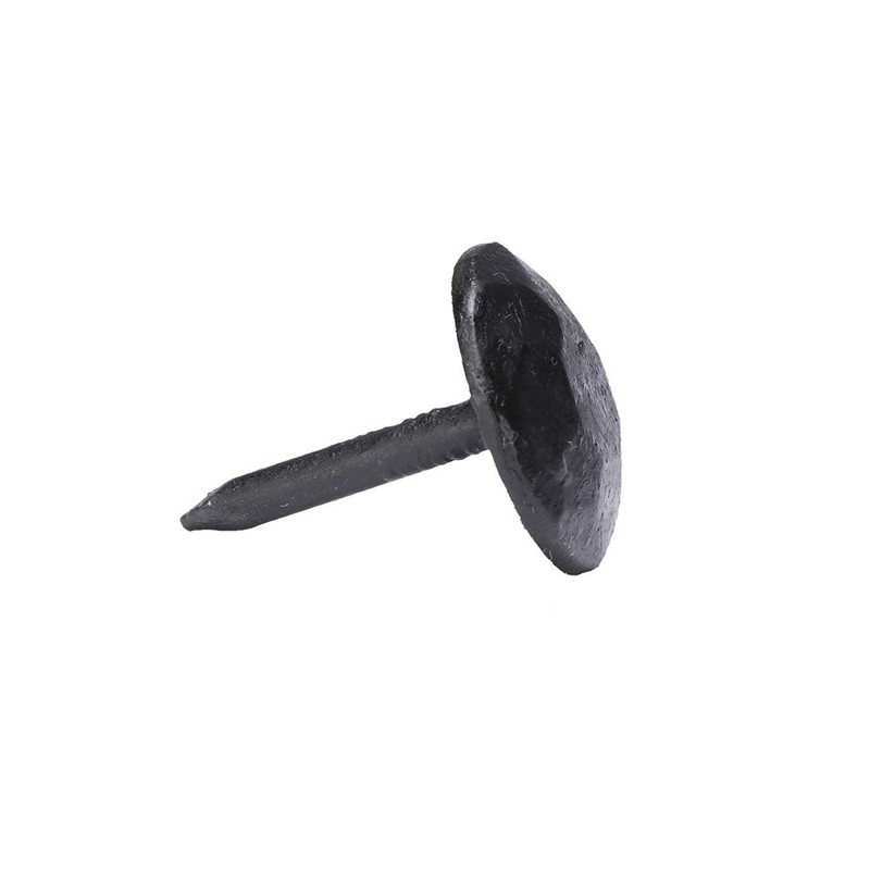 Set of 12 Round Iron Clavos Decorative Nails, Hand-Forged, 1