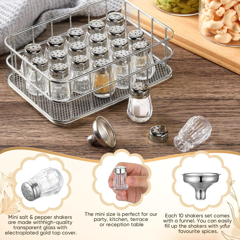 20 Pcs 0.5 oz Cube Shape Small Salt and Pepper