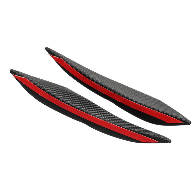 ChaRLes 6pcs Universal Carbon Fiber Spoiler Front Bumper Fins Spoiler