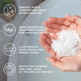 Natural Elephant Dead Sea Magnesium Bath Flakes | 4 oz Trial Size (113g) | Pure Magnesium Chloride Soak for Body and Foot | Ideal for a Soothing Bath Experience | Alternative to Epsom Salt