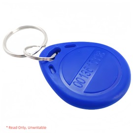 100PCS RFID Key Fob ID Card, 125KHz RFID Key Tags, EM-ID Cards Keyfobs with Pre-Programmed ID Numbers for Door Access Control System and ID Reader Read Only Unwritable (Blue)