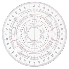 ドラパス 全円分度器 アクリル製 12cm 16511