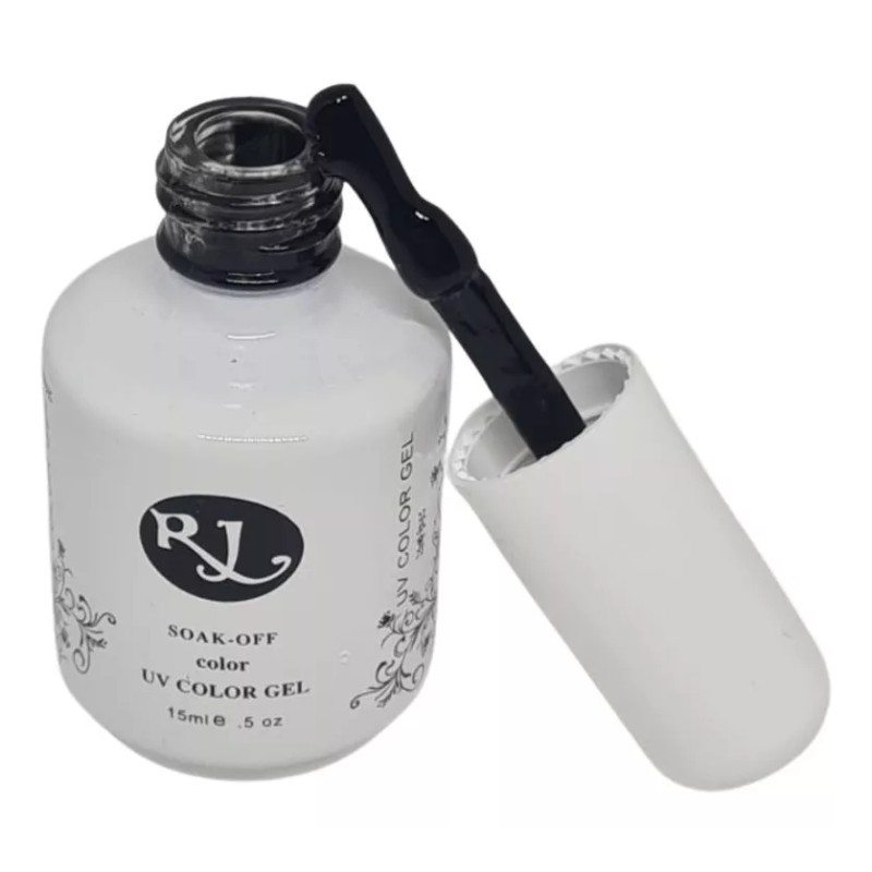 Rj Gel Semipermanente De 3 Pasos Color Negro 15ml