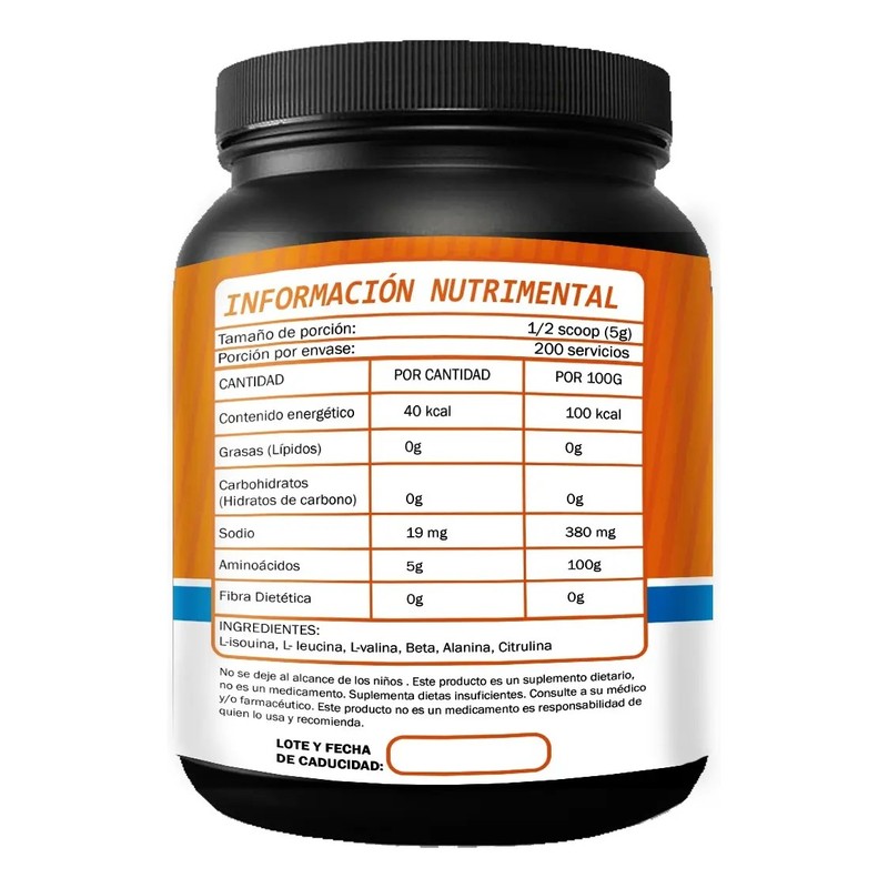 Aminoácidos En Polvo 1kg Promex 200servicios Varios Sabores