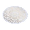 Alipis Beautiful Round Mandala Beach Towel White Microfiber Multi-Purpose for