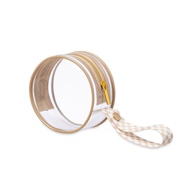 Itzy Ritzy Itzy Ritzy Clear Pacifier Case with Handle - Pacifier Pod Easily Attaches to Diaper Bag or Purse; Holds 2 Pacifiers; Taupe