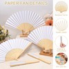 PLUVAVA 10 PCS 33 Inch White Paper Umbrella and 5
