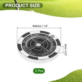 PATIKIL Golf Green Reader, 2pack Mini Golf Ball Marker for Putting Green with High Precision Green Reading Aid Golf Training Accessories with Magnetic Hat Clip for Men Women, Black White