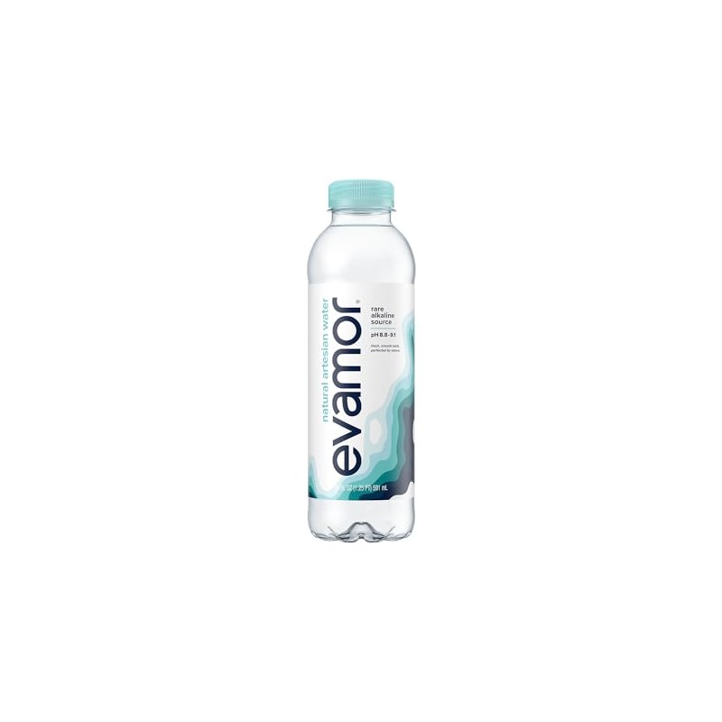 EVAMOR Artesian Bottled Water - Single Source, Naturally Alkaline and