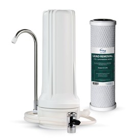 iSpring CKC2 2-Stage Countertop Water Filter, NSF/ANSI 58 Certified, Reduces PFAS, Chlorine, Sediment & Odor, 8000 Gallons, Up to 12 Months, Easy Installation, 2.5" x 10" - 2 Filters Included