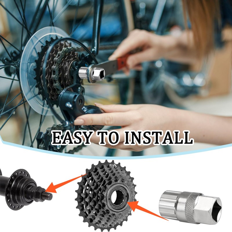 Nazaz Bicycle Cassette Puller Freewheel Removal Tool Compatible with Shimano