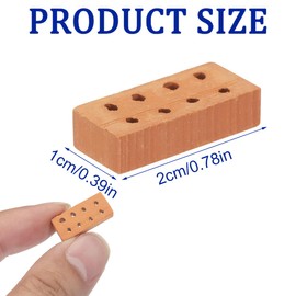 NHQZ Mini Brick Miniature Brick Mini Model Bricks Building Bricks for DIY Building Dollhouse Garden Ornament House Toy Decoration, Pack of 50, bronze