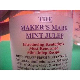 Set Of 4-1996 Kentucky Derby Festival Glasses with Makers Mark Mint Julep Recipe