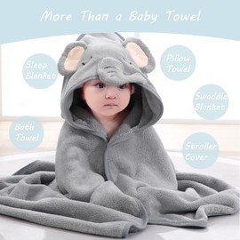 ROXANEPIG Pack of 2 Baby Bath Towels, 80 x 80 cm Baby Towels Hood, Hooded Towels Baby, Baby Towel Bamboo, Hooded Bath Towel, Children's Towel, Bath Towel for Babies, Newborns