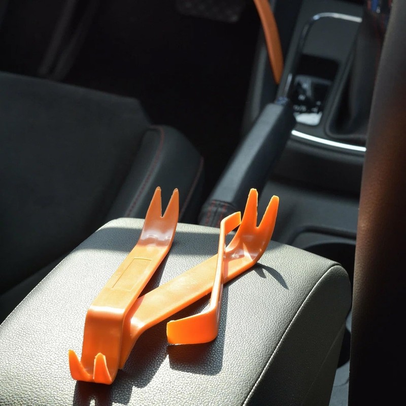 4 Pieces Trim Removal Tools, Orange Car Trim Removal Tool,