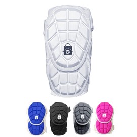 GETORIUM Baseball Batting Elbow Guard-Maximum Protection and Comfort -Softball Elbow Guard with Durable Outer Shell and Lightweight Design - Perfect for Youth and Adult Players (S/M, White)