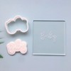 CHENRUI Baby Shower Cookie Fondant Stamp Oh Baby Fondant Embosser