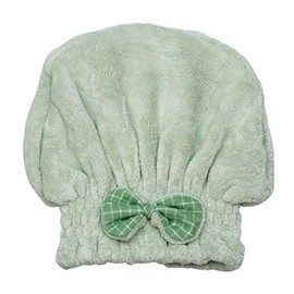 Prendre PR-TOWELCAP-GR Towel Cap, Dry Cap, Hair Cap, Water Absorbent, Shower Cap, Water Absorbent, Bath, Hair Towel, Fluffy Material (Green)