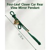 Four-Leaf Clover Car Rear View Mirror Pendant, Evil Eye Car