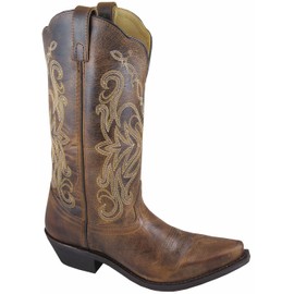 Smoky Mountain Boots+Women%27s+Western+Snip+Toe+Cowboy+Madison+Distressed+Brown%2c+9.5M