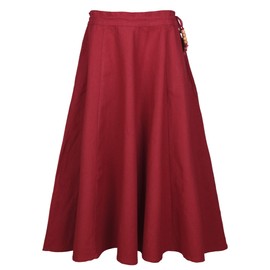 Medieval Skirt for Girls Lucia Cotton – Children's Costume Medieval Clothing Viking, red