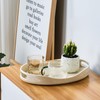 Beige Travertine Marble Serving Tray with Handles - 14x10 inches,