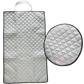 MYUOOT Cooling Steering Wheel Cover, Steering Wheel Sun Shade Cover and Car Seat Sun Shade Cover for Cars, Trucks, SUVs