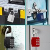 ZHEGE Combination Padlock for Locker, 4-Digit, Weatherproof Lock, Outdoor (Black