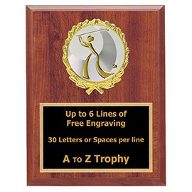 Trophies Golf Plaque Awards 7x9 Wood Sports Trophy Golfing Tournament Free Engraving