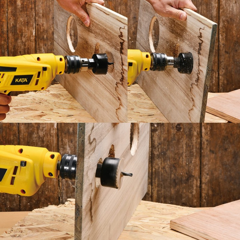 KATA 8PCS Hole Saw Kit 1" to 2-1/8"(25-54mm) Hole Saw