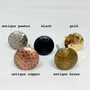 Hammered Antique Knob. Home Decor Drawer Pull (Antique Brass)