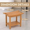WISHCII Shower Bench for Inside Shower, Poly Lumber Waterproof Shower