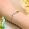 Girlfriend Gifts for Valentines for Women Silver Link Bracelet Heart