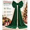 Oversized Velvet Christmas Bow with Long Tails, 15.75 x 70.8