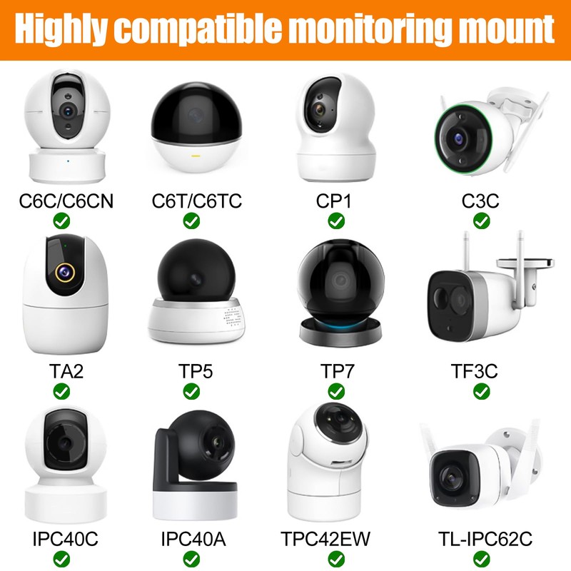 Ring Camera Mount, 3 Pieces Ring Camera Mounting Bracket, 180°