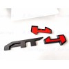 Auto Front Grill Matte Black Red AT4 OVERLAY Emblem 2023+