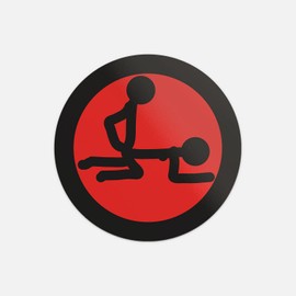 Kamasutra The Sidekick Position Vinyl Sticker Decal