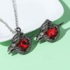 Red Gem Crow Brooch Costume Jewelry Accessories for Sylus Cosplay