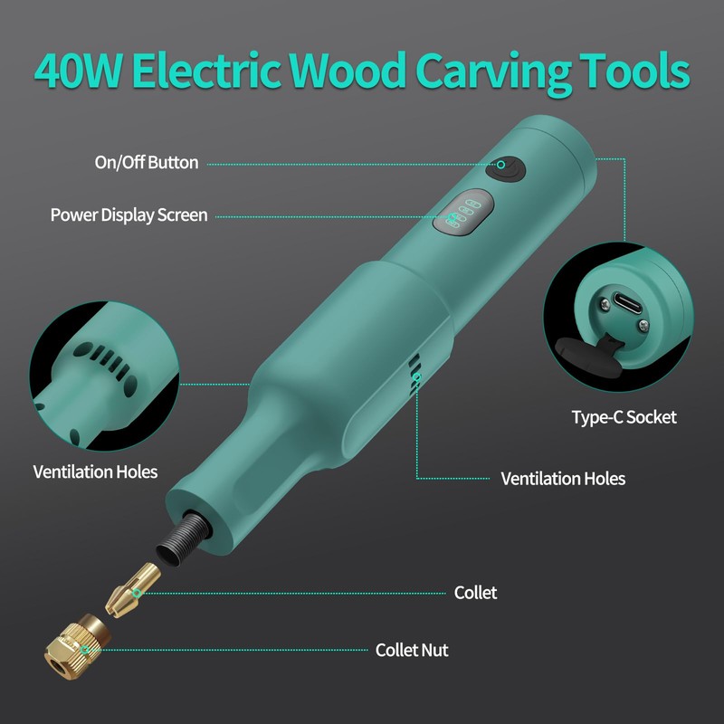 Wood Carving Tools Electric - Precision Engraving Knife Set Perfect