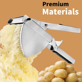 Heavy Duty Potato Ricer, Large 22oz Potato Masher, Stainless Steel Press and Mash Kitchen Gadget for Mashed Potatoes, Silicone Handle, Commercial Use