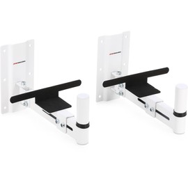 Gator Frameworks Adjustable Studio Speaker Wall Mount; Fits Both 38mm & 35mm Speaker Mounts; White (GFWSPKWM100W)