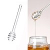 6inch Glass Honey Dipper Stick Reusable Honey Stirrer Wand Honey