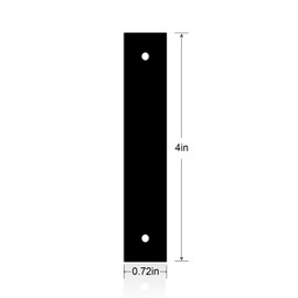 Ya_chtttwo Aluminum Numbers and Letters - Black Metal Door Numbers - Outdoor Metal Address Plate (4" I)
