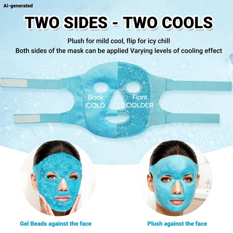 Cold and Hot Gel Bead Complex Facial Mask, Pink