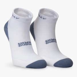 Hilly Unisex Active Quarter-Min (Twin Pack) Cushioning Running Socks, White / Black / Grey