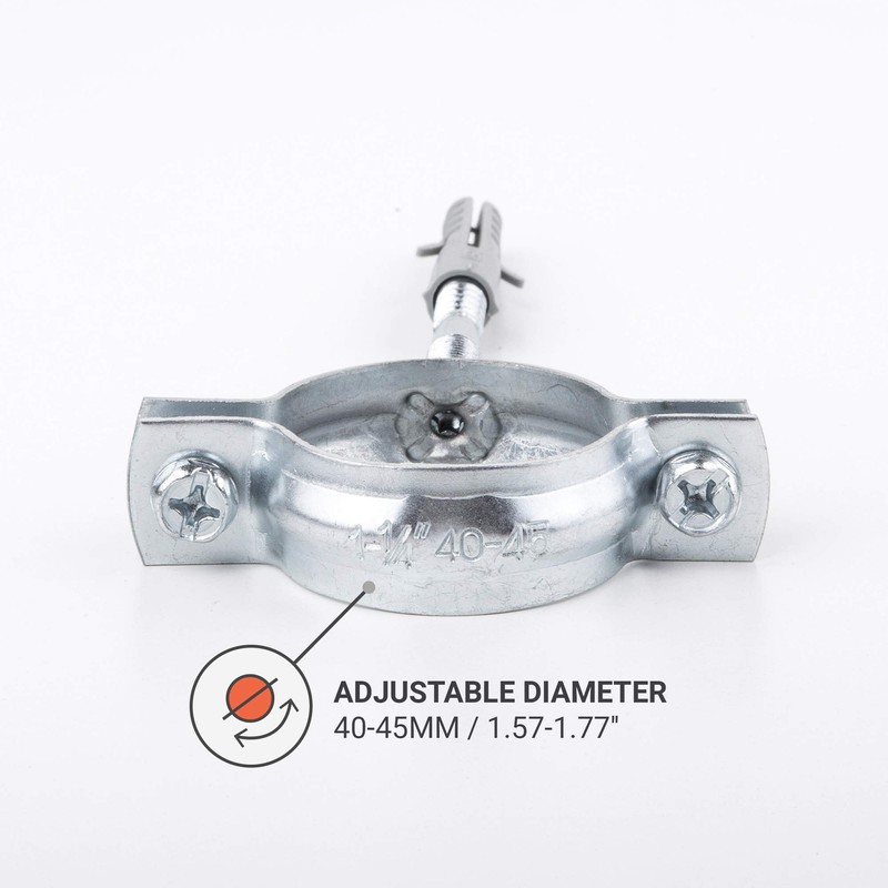 Specialist Pipe Bracket (Pack of 4) Metal Pipe Brackets Clamps